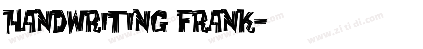 Handwriting frank字体转换